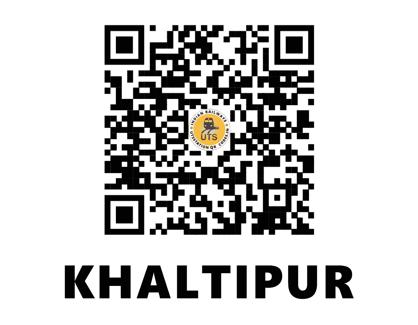 UTS QR Code for KHALTIPUR - KTJ - ER (WEST BENGAL)
